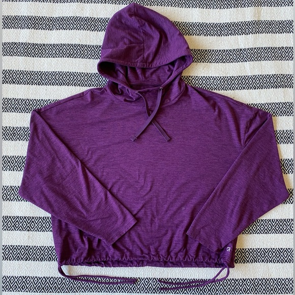 GapFit Brushed Tech Jersey Purple Drawstring Hoodie
- M - Picture 4 of 12